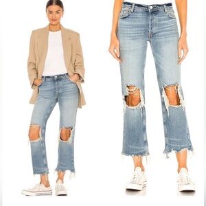 Euc We the free Maggie Light Blue Women's Distressed Straight-Leg Jeans size 26